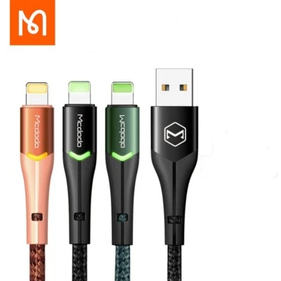 Mcdodo USB Cable 2A Fast Charging Charger Data LED Cable For iPhone 14 13 12 XR - Image 1 of 4