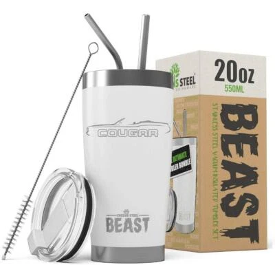 1971-73 Mercury Cougar Convertible BEAST 20oz / 30oz Stainless Steel Tumbler - Image 1 of 4