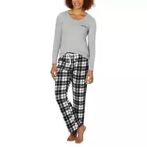 NWoT Calvin Klein Women Loungewear Pajama 2 Piece Fleece Black Size S $65 FFF200 - Picture 1 of 4
