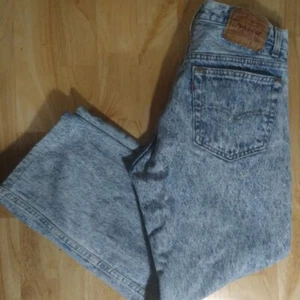 Vintage Levi's Acid Wash Button Fly Denim Blue Jeans - Picture 1 of 10