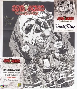 Tarjeta de autógrafo Dead World 2012 San Diego Comic Con Z-Card David Day C - Imagen 1 de 1