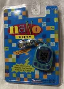 RARE Vintage 90’s Playmates Nano KITTY Green  Virtual Pet NOS 40130 - Picture 1 of 4