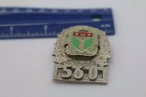 Label honor pin Badge police Québec Canada Viam Veritotis Elegt 560 - Picture 1 of 2