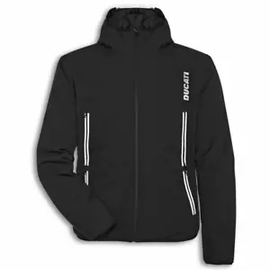 DUCATI CITY Regenjacke Kapuze Jacke RainJacket schwarz NEU - Picture 1 of 3