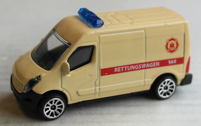 Majorette Renault Master creme Rettungswagen 144 Österreich Ambulance Austria - Bild 1 von 4