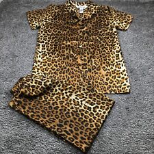 Winlar Women's Moomoo One Size vintage nighty leopard print silky animal  euc b21