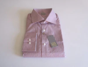Ike Behar Regular Fit Stripe Men’s Dress Shirt Rubby 16.5|36 MSRP $265 NWT - Picture 1 of 5