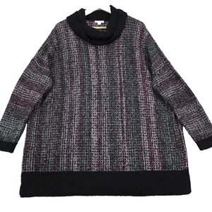 Pure Jill J.Jill Women's Oversized Textured Knit Pullover Sweater Size XS Stripe - Picture 1 of 12