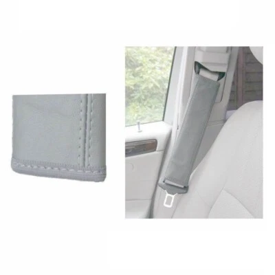 2 x Gurtpolster Gurtschoner Kunstleder Polster hellgrau Schulterpolster  - Bild 1 von 4