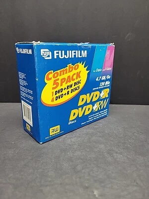 Dvd-rw Fujifilm Discs Disks Dvds 120 Min 4.7gb Jewel Cases Brand New Pk Of 5  - Image 1 of 4