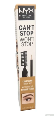 Kit de tinta para cejas NYX Can't Stop Won't Stop Longwear, RUBIO nuevo y sellado Foto 1 de 3