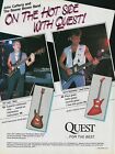Mini affiche promotionnelle 8x11 guitares John Cafferty & The Beaver Brown Band Quest