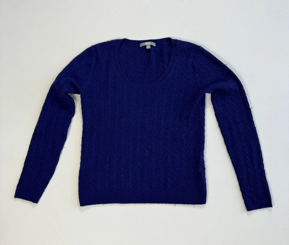 Uniqlo Women’s Small Wool Cashmere Sweater Cable Knit Casual Modern - Image 1 of 4