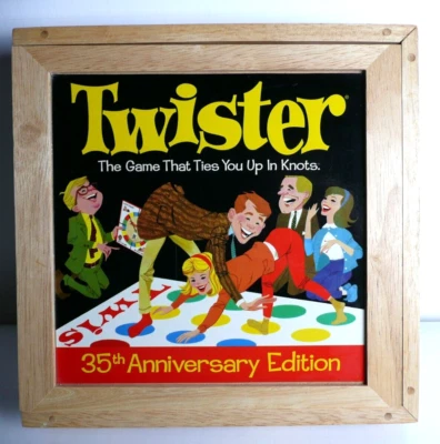 Twister Game 35th Anniversary Wood Box Edition Hasbro Nostalgia Series Unused - Image 1 of 4