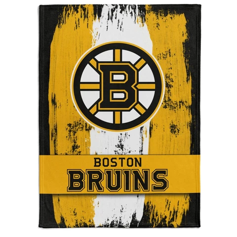 Boston Bruins NHL Fleece BRUSH Throw Brush Blanket Cover