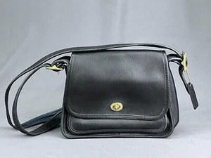 Vintage Coach Rambler Legacy Crossbody Bag 9061 Black Glove Leather 2002 (411) - Picture 1 of 24