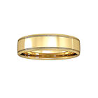 18ct Gold Jewelco London Bombe Court Lattice Edge Band Wedding Ring 5mm