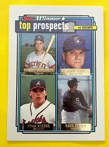 1992 TOPPS GOLD #126 1ST BASE PROSPECTS - BROGNA, JAHA, KLESKO & STATON 013124 - Picture 1 of 2