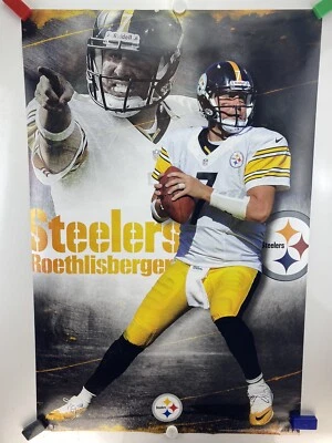 Rare! NFL Pittsburgh Steelers Ben Roethlisberger Poster VARTIARP5847 34x24 - Image 1 of 4
