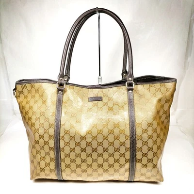 NO TARIFF Gucci Tote Bag Brown Coated Canvas 4744050 - Image 1 of 4
