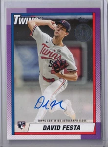 DAVID FESTA 90’ Retro Rookie Auto RC 2025 Topps Series 2 Baseball - Picture 1 of 2