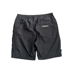 Adidas Vintage retro 90s Size Large Mens dark gray short embroidered logo - Imagen 1 de 12
