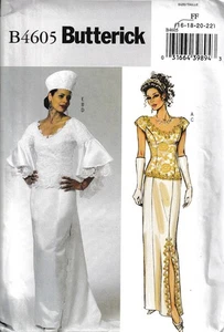 Bridal Formal Top Skirt detachable Train & Hat Plus Size 16-22 Sewing Pattern - Picture 1 of 2