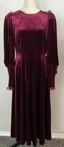 Antonio Melani × Nicola Bathie Helen Velvet Maxi Dress Size 6 Preppy Formal NWT - Picture 1 of 16