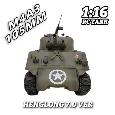 HengLong M4A3 Sherman 1:16 Rc Tank "THE FURY" Smoke Sound BB Gun Infrared 2.4Gml - Image 1 of 4