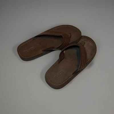 Шлепанцы для мальчиков The Children's Place размер 3/4 коричневые темно-синие холщовые морской стиль  - Изображение 1 из 4