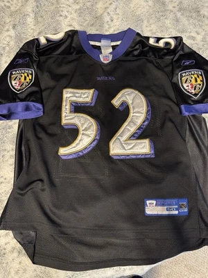 Camiseta deportiva cosida fuera del campo Ray Lewis Reebok edición NFL TALLA 50 HALLAZGO RARO Foto 1 de 4