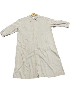 Giorgio Armani Trench Size Large Beige No Belt Coat Made In Italy Women's - Picture 1 of 15