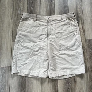 Under Armour Shorts Mens 36 Beige 10" Performance Stretch Tech Golf Match Play - Picture 1 of 7