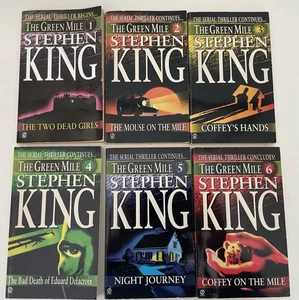 The Green Mile Serial Thriller Series- Stephen King- Books 1 thru 6 - 1st Print - Picture 1 of 8