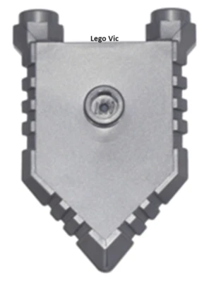 Lego 22408 Shield Pentagonal Flat Silver Nexo Knights 70355 70314 MOC new A112 - Photo 1/2