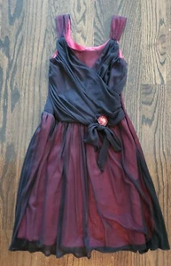 NWOT HYPE GIRLS BLACK RED CHIFFON SLEEVELESS HOLIDAY CHRISTMAS PARTY DRESS 7 - Picture 1 of 8