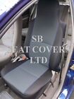 TO FIT A KIA RIO CAR, SEAT COVERS, CHARCOAL EBONY + BLUE PIPING