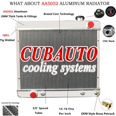 3Row Aluminum Radiator Fit 1960-1964 Buick Skylark LeSabre Electra Wildcat V6 V8 - Imagem 1 de 4