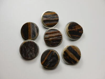 7 Stück Horn Trachtenknöpfe Knöpfe Zierknöpfe mit Metall d=20 mm TK-III-77 - Bild 1 von 3