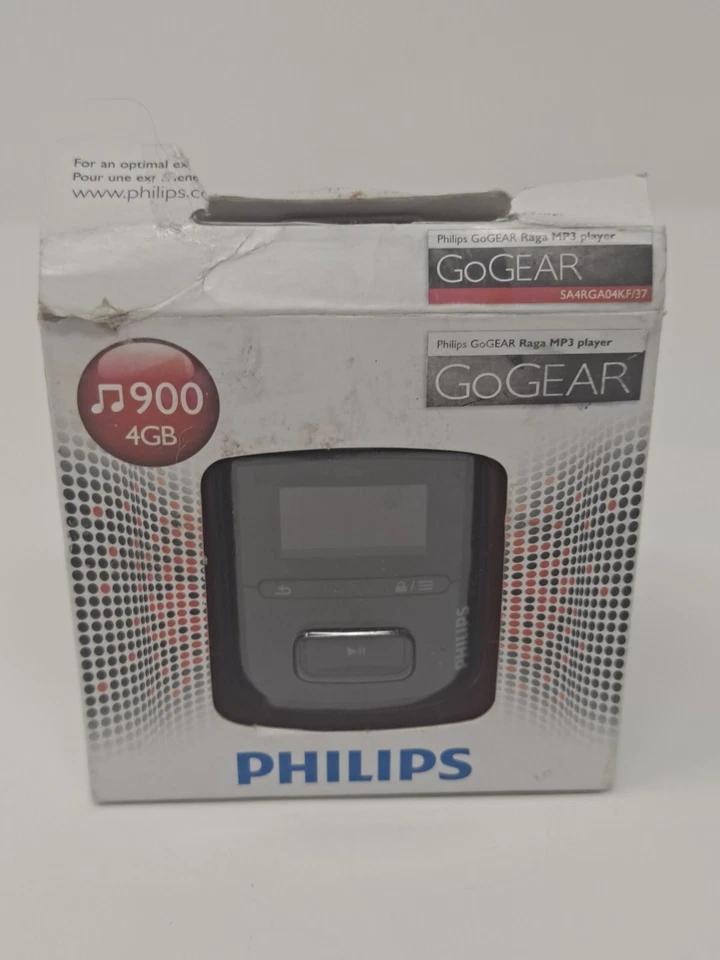 Philips Go Gear Raga Reproductor de MP3 900 4 GB GoGear NUEVO Caja abierta RARO Completo Foto 1 de 4