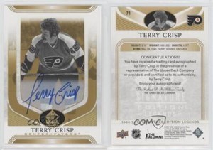 2020 Upper Deck SP Signature Edition Legends Gold Spectrum Foil Terry Crisp Auto