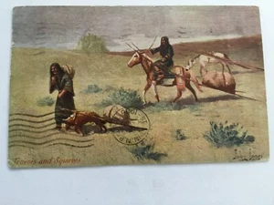 TRAVOIS & SQUAWS SIGNED - 1 OF LARGE COLLECTION 100 + - Bild 1 von 2