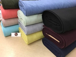 LINEN look soft drape Polyester fabric ,11 beautiful summer colour 150CM WIDE - Picture 1 of 11