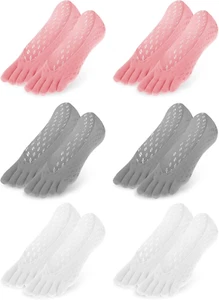 6 Pair Bunion Toe Alignment Relief Socks Orthopedic Compression Full Toe Sock No - Picture 1 of 12