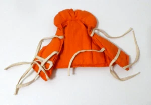 1960'S HASBRO G. I. JOE VTG NAVY ATTACK PADDED VEST LIFE PRESERVER ORANGE - Picture 1 of 2