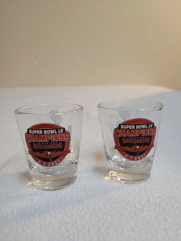 Tampa Bay Buccaneers 2021 Super Bowl Champions Shot Glasses Set of 2 Cover