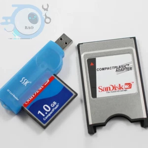 3 piece set NEW CNC 1.0GB CF CF card+CF-PCMCIA adapter+SSK USB2.0 card reader - Picture 1 of 3