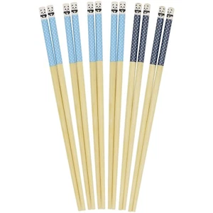 Palillos de bambú reutilizables premium BambooMN, panda a lunares, 9,5 pulgadas - 6 pares - Imagen 1 de 42