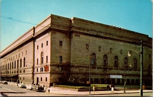 Postal de colección Ohio OH Cleveland Public Auditorium años 50 vista cromada - Imagen 1 de 2