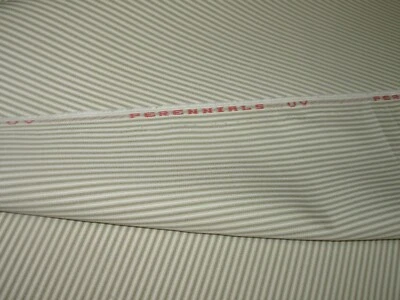 2 3/8 YDS PERENNIALS OUTDOOR INDOOR TICKING STRIPE UPHOLSTERY FABRIC FOR LESS - Image 1 of 2